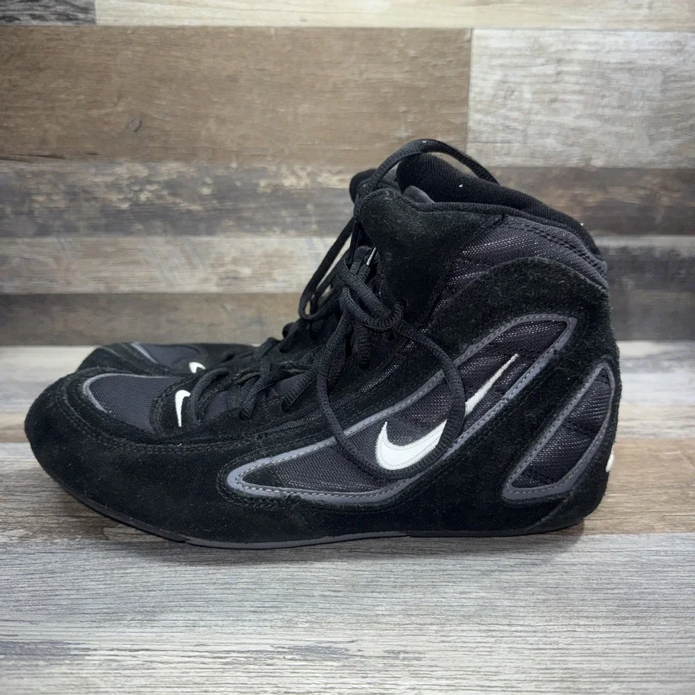 Vintage Rare Nike SpeedSweep Black Mens Size 7.5 Wrestling Lace Shoes 304271-011